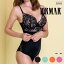 LORMAR/ロルマー【ROMANTIC(ロマンティック)】Roa30084直輸入イタリアインポートランジェリーイタリア ボディスーツボディスーツ2WAYストレッチボタニカルレースプッシュアッププランジブラ付きシームレス