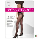 L 039 ELLEDUE【ESTIVO（エスティボ） 7】直輸入 イタリア インポートレッグウェアインポートストッキング7デニール2WAYストレッチ花柄ビキニショーツ付きライクラファイバーガゼット付きつま先スルータイプ