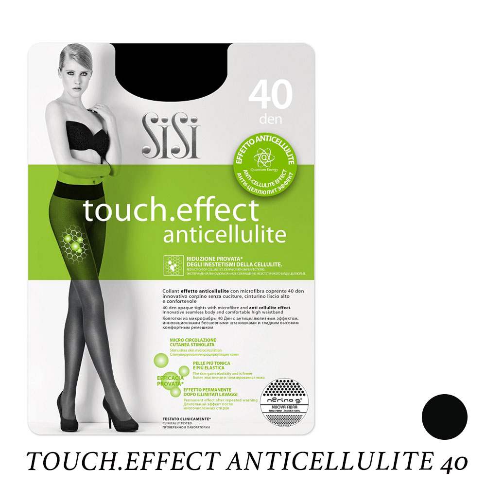 SiSi／シシSEAMLESSTOUCH.EFFECT ANTICELLULITE　40イタリアインポートタイツ40デニール2WAYストレッチシームレスアンチセルライト効果つま先スルータイプ