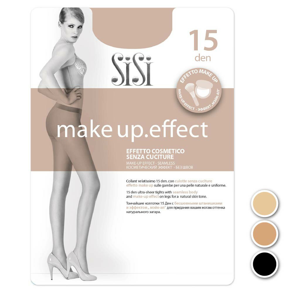 SISI／シシSeamless MAKE UP.EFFECT 15イタリアインポートストッキング15デニール2WAYストレッチシームレスメイクアップエフェクト