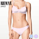 LORMAR ／ ロルマー 52077EXTRAORDINARYイタリア ブラ・ショーツパッド入り三角ブラ＆ブラジリアンショーツ 2点セットシルキーマイクロファイバーチュールシームレスカットオフサイドボーンアンダーワイヤーレス立体成形パッド付