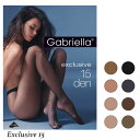 Gabriella／ガブリエラExclusive 15エクスクルーシブ 15オールスルー インポートストッキング15デニールシルキータッチつま先スルー 補強タイプ2WAYストレッチコットンマチ付き パンストオールスルー