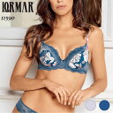 LORMAR ／ ロルマー11590PROMENADE(プロムナード)イタリア ブラ3/4カップブラバルコニーカップソフトタッチパッドマイクロファイバーフラワープリントフラワーレース2WAYストレッチ