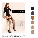 楽天インポートランジェリー　FeliceGabriella／ガブリエラEmotion Cher Stockings 15 エモーション シェール ストッキング 15直輸入EU・インポートEU ガータータイツクラシックつま先スルー・補強タイプノンシリコンバンド2WAYストレッチフラットシーム15デニール