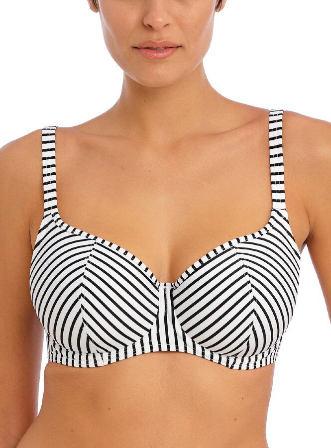 体型カバー水着/☆【予約】UWパッドビキニ Jewel Cove by FreyaSwim dカップ eカップ fカップ gカップ hカップ iカップ jカップ グラマー水着 大きいサイズ 水着 大きいカップ ビキニ サポートビキニ ブラック 黒 ブラックストライプ