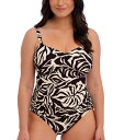 ワイヤー入り 体型カバー タンキニ【予約】ワイヤー入りサイド調節タンキニ Aruba Nights by Eveden Swim fカップ gカップ hカップ iカップ jカップ グラマー水着 大きいサイズ水着 大きいカップ サポートビキニ ブラック&クリーム 送料無料