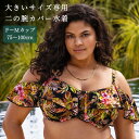 大きいサイズ インポート水着【予約】UWオフショルビキニ Tiger Valley by Elomi Swim (ワイヤー入りビキニ) gカップ hカップ iカ...