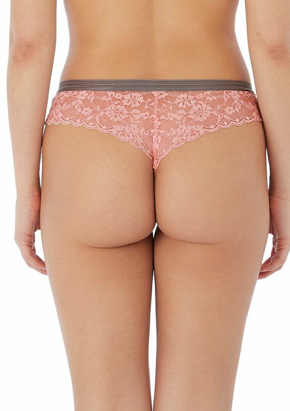 ☆【予約】ブラジリアン Offbeat by Freya ラグジュアリーインポートランジェリー セクシーショーツ 大きいサイズ下着 グラマーサイズ下着 日本S〜3Lサイズ ローズヒップ ピンク レース 送料無料 2