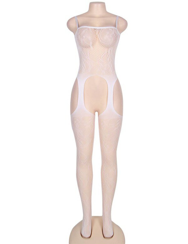 ボディストッキング 大きいサイズM-XL 全身タイツ セクシーランジェリー 下着 白