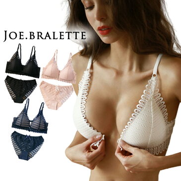 Joe.bralette ブラジャー セット レディース ナイトブラ 三角ブラ 全4色 A70-G65