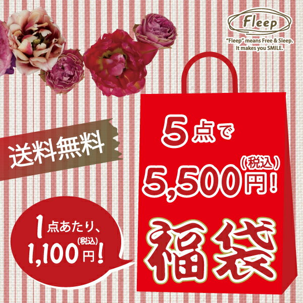 【あす楽非対応】【送料無料】 福袋 レディース レディス お肌にやさしい下着【Fleep】フリープ 数量限定 2026年 新春福袋♪ 5点セットで税込5,500円！アトピー 敏感肌 色・デザインお任せ あす楽非対応 ネコポス不可 ギフトラッピング不可 ハッピーバッグ