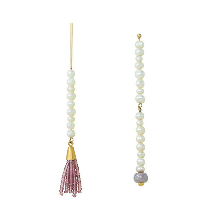 ADER.bijoux ǥӥ塼 BLOCK PEARL long asymmetry pierce{-AIA}