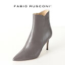 【30%OFFセール】FABIO RUSCONI ファビオルスコーニ NICK GUANTINO スムースポインテッドトゥショートブーツ{-AHA}