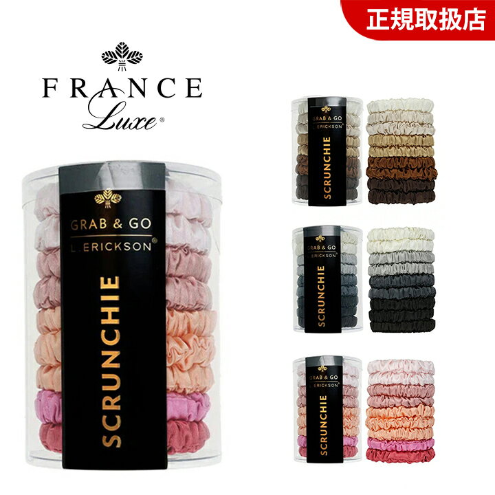 メーカー希望小売価格はメーカー商品タグに基づいて掲載していますFrance Luxe フランス ラックス スクランチー チューブ 9P ■ブランド France Luxe フランス ラックス ■特徴 なめらかなサテン素材でゴム部分を包み込んだ、ミニサイズのサテンシュシュ。 髪にやさしくフィットし、摩擦によるダメージを抑えながら快適にまとめることができます。 コンパクトなサイズながら、しっかりとしたホールド力でデイリー使いにも最適。 快適な着け心地と上品な光沢感を兼ね備えた、毎日のスタイリングに取り入れやすいアイテムです。 ブランドについて France Luxe（フランス ラックス）は、ハンドメイドならではの高い品質と使い心地の良さ、繊細かつ洗練されたデザインで世界中の女性たちを虜にする アメリカ発のヘアアクセサリーブランドです。 『身につける女性の個性を引き立て、より美しく輝かせること』　創業よりそのコンセプトを大切にしています。 FASHION COORDINATE トータルコーディネートの一部として楽しめるのが”France Luxe”。どんなに素敵なヘアスタイルでも、着ている洋服や小物と合っていなければ台無し。私たちは、身に付けることで全体のバランスが取りやすく、洋服をもっと素敵に魅せられる、そんなアイテムをご提案します。今日纏う洋服を、もっと魅力的に。今日纏う洋服がもっと楽しくなる。ライフスタイルとトレンドに寄り添った、大人の女性のためのヘアアクセサリーブランドです。 CRAFTMANSHIP France Luxeのヘアアクセサリーは、一世紀以上も続く歴史あるフランスの工場で誕生し、現在も職人の手によって丁寧に作られています。最高級の素材を用いて、一つ一つ愛情を込めて生まれた品々。そこにはハンドメイドの繊細さと、長年受け継がれた熟練の技と誇りが息づいています。 ■素材 サテン ■フランス ラックス商品のご注意事項 ※お届け日時についてのご注意事項 在庫がある場合は即日発送となりますが、人気商品の為在庫の変動が激しく、在庫が不足した場合にはメールにてお届け日をご連絡させていただきます。その際お届け日がお客様のご都合に合わない場合はキャンセルをお承り致します。 ※France Luxeの商品は全てメーカー検品にて納品されております。 材質の特性や製造工程上、加工痕、風合い等に多少の個体差があります。 あくまで手作りによる個体差であり、品質を損なうものではございません。 ご理解頂きご購入をお願いいたします。 ※モニター環境や光の加減により、色味に若干の違いが生じる場合がございます。恐れ入りますが、そのため、色味に関する商品到着後の返品はご遠慮いただけますようお願い申し上げます。 ■ご注意 掲載画像の他に詳細画像をご希望の際は上記のお問い合わせボタンよりお申し付けくださいませ。色々な角度の画像をご用意させていただきます。 →　商品についてのご注意事項 →　セール商品・クーポンご利用注文 についての規約 大人気ポニーテールチューブ15本セットはこちら 大人気ポニーテールチューブ8本セットはこちら