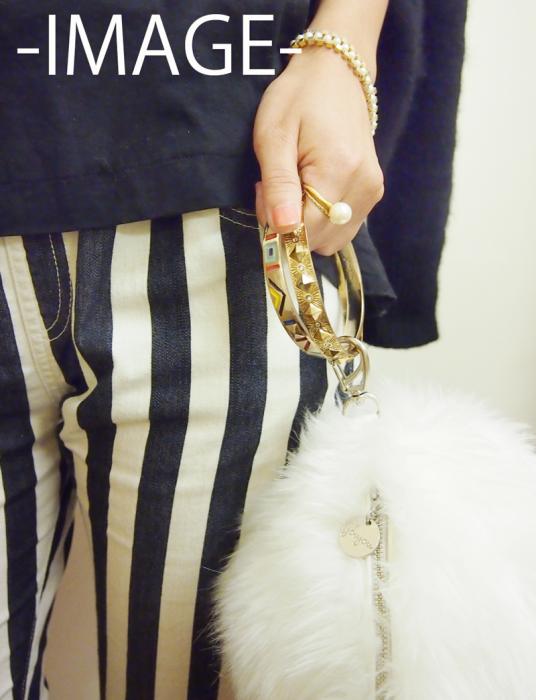 joujou ジュジュ BAG HOOP-GEOMETRIC GOLD-{-ACA}
