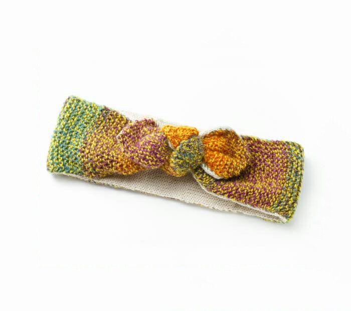 joujou WW GRADATION KNIT TURBAN-YELLOW-{-ACA}