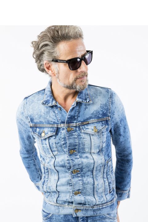 【23%OFF】1piu1uguale3 ウノピゥウノウグァーレトレ BLEACH DENIM JACKET{MRB150-CTN029-55-AFS}