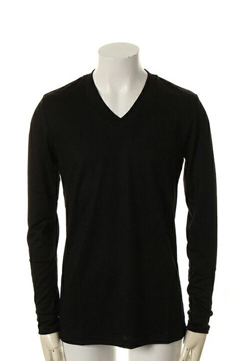 Rakuten - 【40%OFFセール】1piu1uguale3 ウノピゥウノウグァーレトレ FINE WOOL JERSEY MIDDLE-V BASIC L/S{MRT075-WOL039-99-AFA}