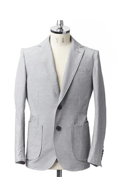 乐天商城 - 【30%OFFセール】1piu1uguale3 ウノピゥウノウグァーレトレ STRETCH COTTON LINEN SINGLE JKT{MRB308-CTN049-91-AIS}
