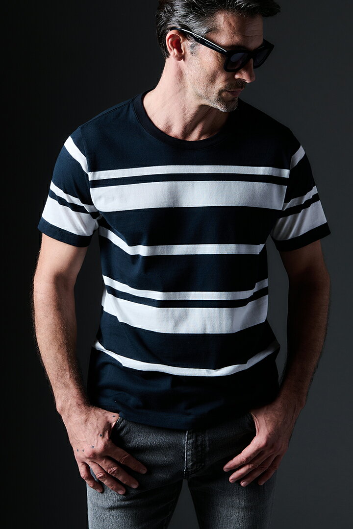 Rakuten - 【30%OFFセール】1piu1uguale3 ウノピゥウノウグァーレトレ 113 S/S BORDER CREW{-BES}