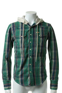 ▽アウトレットセール 70%OFF▽ AKM エイケイエム WRANGLER denim collection check westerm hooded{-ACS}