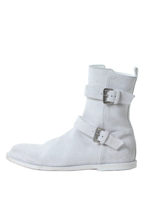 ANN DEMEULEMEESTER アンドゥムルメステール ANKLE BOOTS SCAMOSCIATO WASHED BIANCO 1901-4222-367-001-WHT-AIS