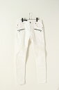 BALMAIN o} BH1 PANTS DENIM BIKER SLIM WHT{-BJA}