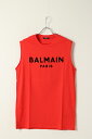 BALMAIN バルマン BH1 C&S TANK FLOCKY LOGO{11EC001B043-3KF-BAS}