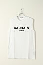 BALMAIN バルマン BH1 C&S TANK FLOCKY LOGO{11EC001B043-OFA-BAS}
