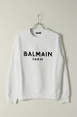 BALMAIN o} BH2 C&S SWEAT FLOCKY LOGO{11JQ005B042/11JQM05B042-OFA-BAS}