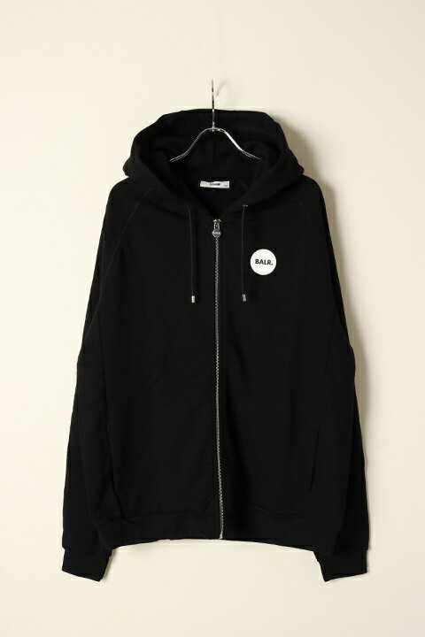 【50%OFFセール】BALR. ボーラー Rani Round Rubber Badge Zip Hoodie{B1261.1079-BCS}