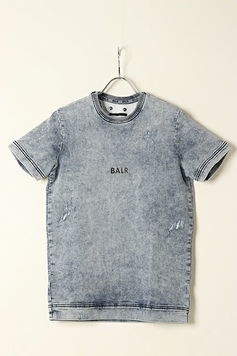 ボーラー BALR. Q-SERIES SHORT SLEEVE SWEATER{B1112.1062-ACIDBLUE-BAA}トップス ブルー メンズ tシャツ