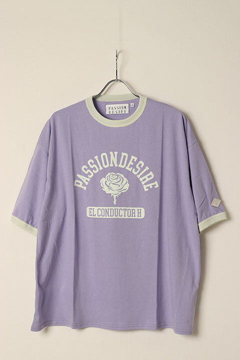 【30%OFF】el conductorH コンダクター OVERSIZED TRIM T-SHIRT 'ROSE{-BDA}
