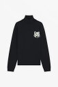 MAISON KITSUNE メゾンキツネ フォックスヘッド インターシャ コンフォート ハイネック ジャンパー{-BDA}