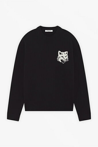 MAISON KITSUNE メゾンキツネ フォックスヘッド インターシャ コンフォート ジャンパー{-BDA} MAISON KITSUNE メゾンキツネ フォックスヘッド インターシャ コンフォート ジャンパー{-BDA}