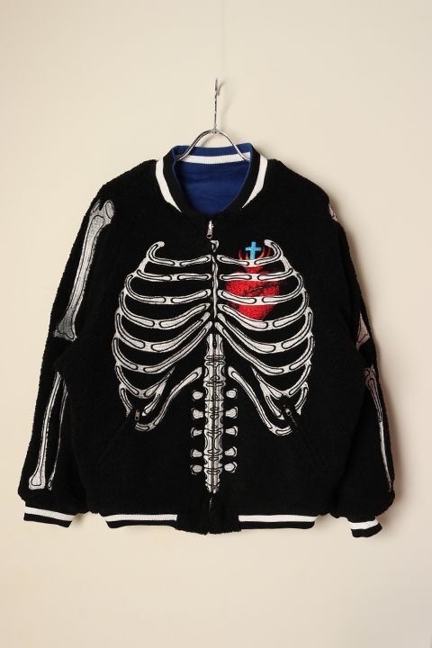 MAYO メイヨー MAYO BONES Embroidery Reversible Bomber Jacket{-BCA}