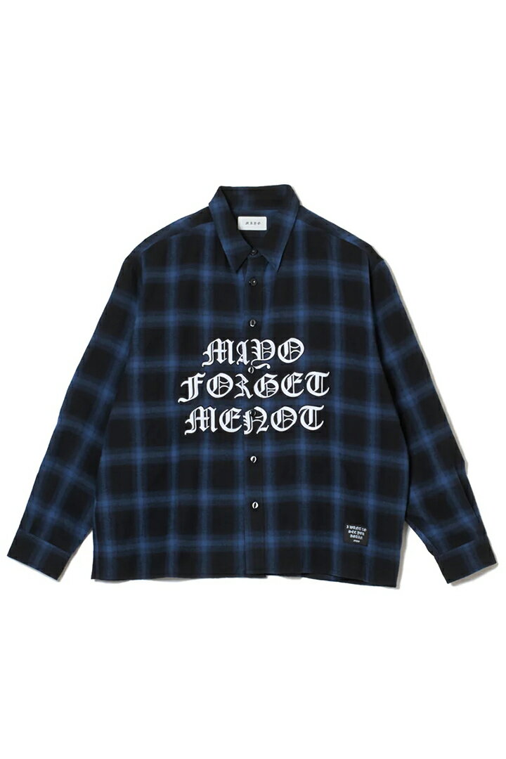 乐天商城 - MAYO メイヨー FRONT LOGO EMBROIDERY CHECK SHIRT{-BFS}