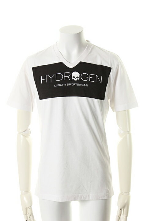 Rakuten - HYDROGEN ハイドロゲン LOGO V NECK TSHIRT{210-10141001-100-AEA}