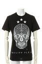 PHILIPP PLEIN HOMME フィリッププレインオム T-shirt Round Neck SS "Sav something"{-AHS}