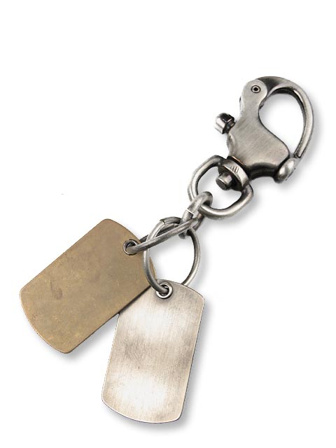 RING リング key ring with 3 tags{-}