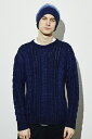 【50%OFFセール|21,780円→10,890円】 SandBlaster サンドブラスター Crew neck cable pullover INDIGOISM{SBID-029CW01-DN58-AGA}
