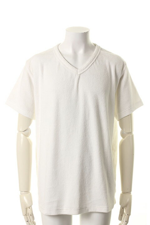 T' ティー TOP QUALITY "SUPIMA COTTON" AIRY PILE series V Neck Short Sleeve BIG(Y322){C03-UNDERBAR-WHT-AHS}