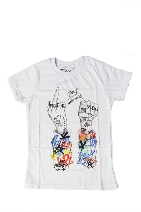 【23%OFF】★KIDS/BABY★ Tract トラクト FUCK YOU T-SHIRT{-BJS}