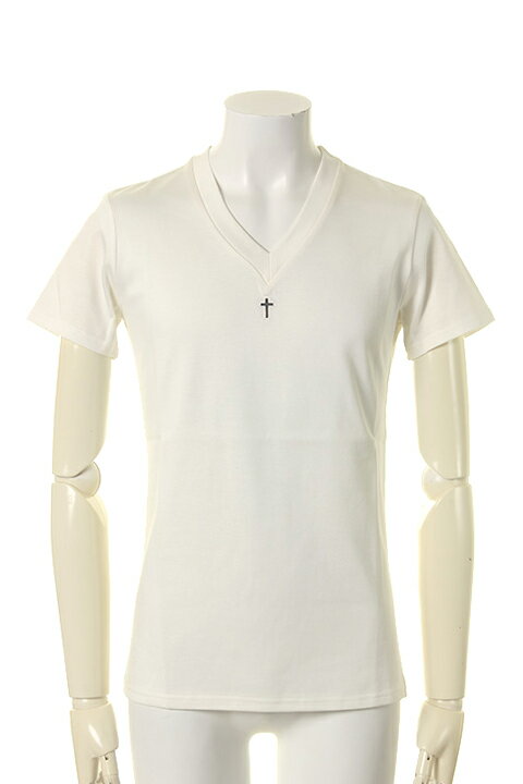 乐天商城 - under bar アンダーバー 【under bar Limited】V-Neck S/S Silver Cross{-AGS}