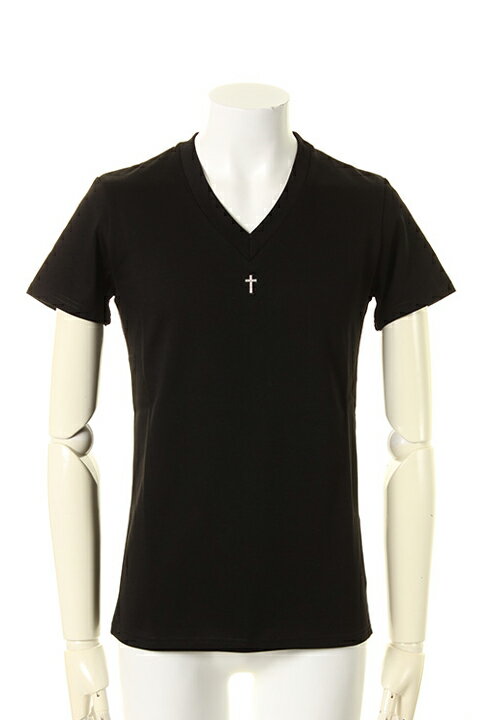 Rakuten - under bar アンダーバー 【under bar Limited】V-Neck S/S Silver Cross with Stones{-AGS}