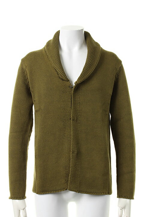 VADEL of low gage knit blast finish 3H shawl cardigan{KJ006-KNT05-62(KJ008-KNT05-62)-ADS}