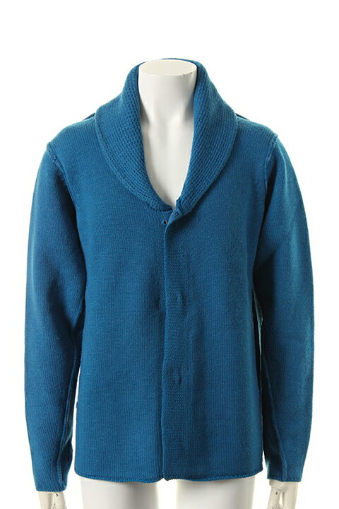 VADEL of pigment dyed blast finish 3 hook shawl cardigan{-ADA}