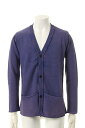 バデル VADEL knit blast finish crazy cardigan{-AES}トップス ブルー メンズ