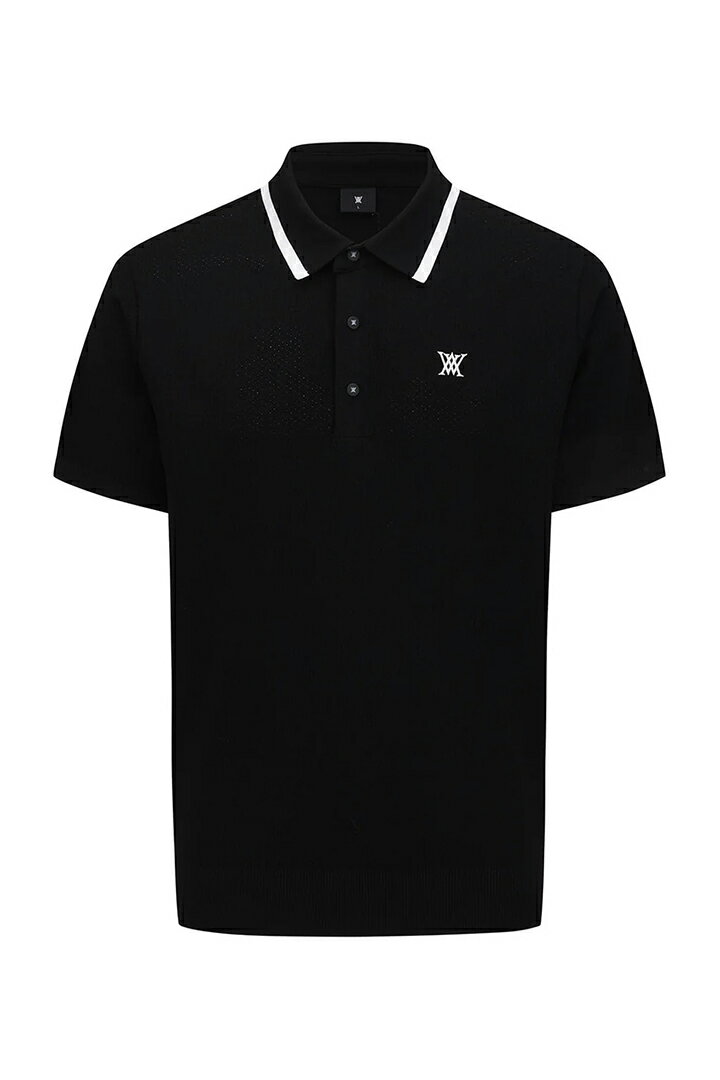 乐天商城 - アニュー ゴルフ ANEW GOLF MEN ROPE LOGO SHORT SLEEVE T-SHIRT{-BFS}