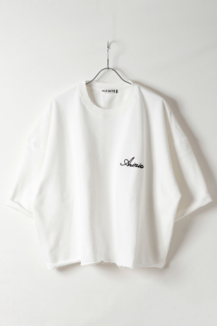 乐天商城 - AUI NITE アウィナイト cutoff embroidery logo sweat{-BFS}